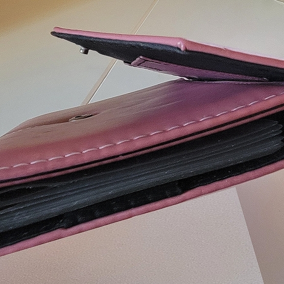 #Rolodex Tri Fold Pink Business Card Holder Carrier Organizer #LikeNew - Picture 7 of 8